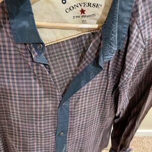 John Varvatos Men's Checkered Shirt - Black and Brown